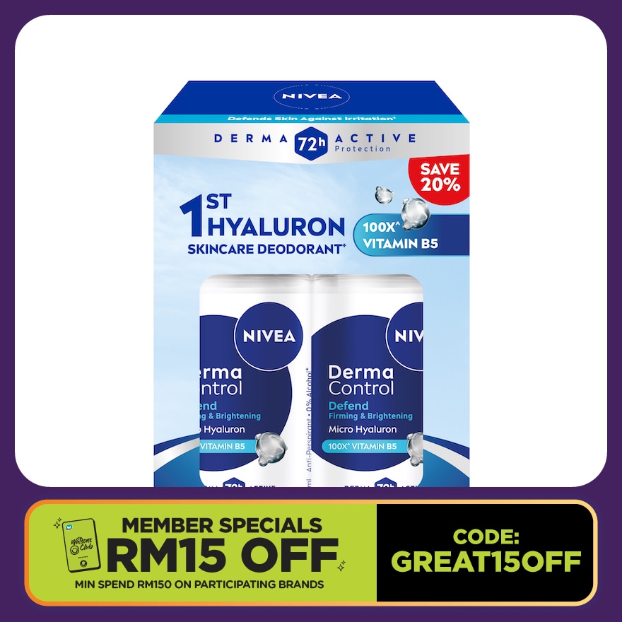 Deodorant Derma Control Defend Roll On 50mlx2