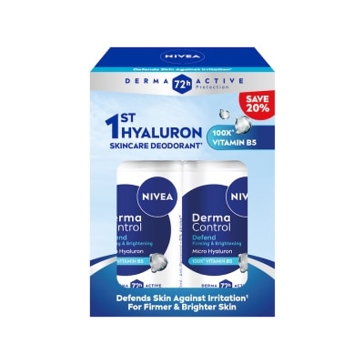 NIVEA Deodorant Derma Control Defend Roll On 50mlx2