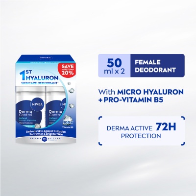 NIVEA - Deodorant Derma Control Defend Roll On 50mlx2