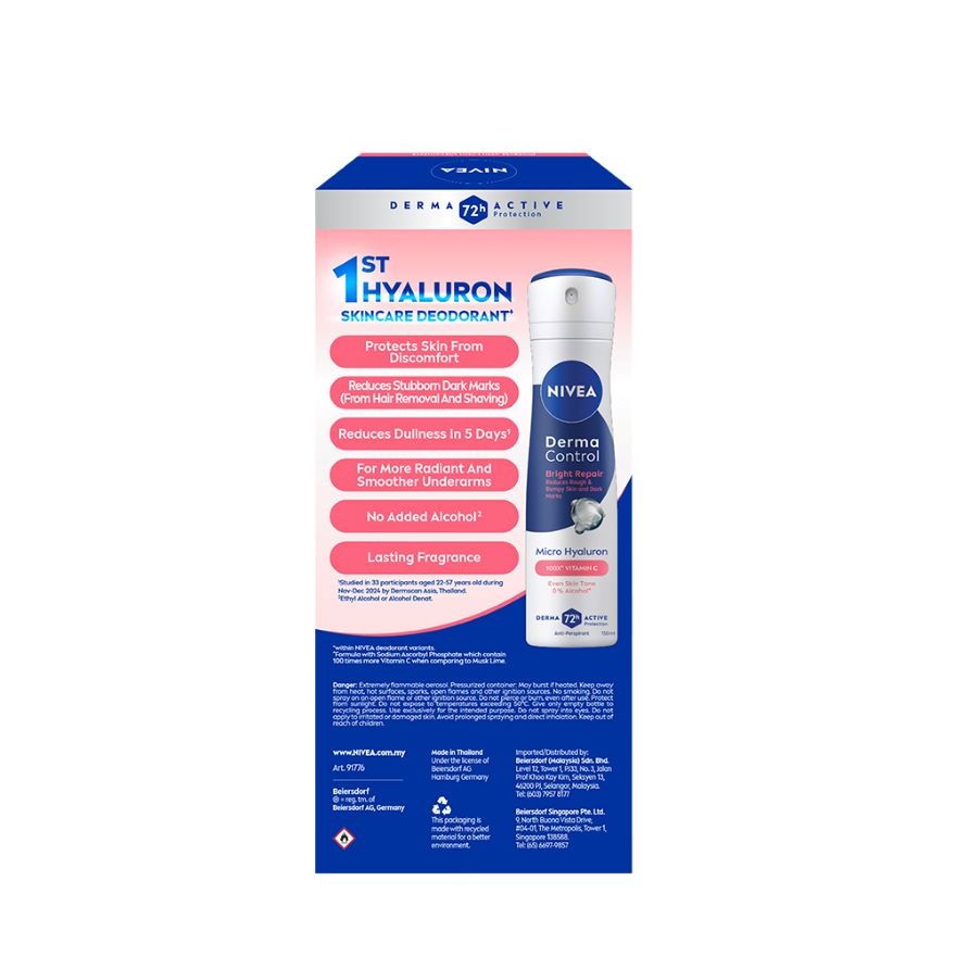 Deodorant Derma Control Bright Repair Spray 150mlx2