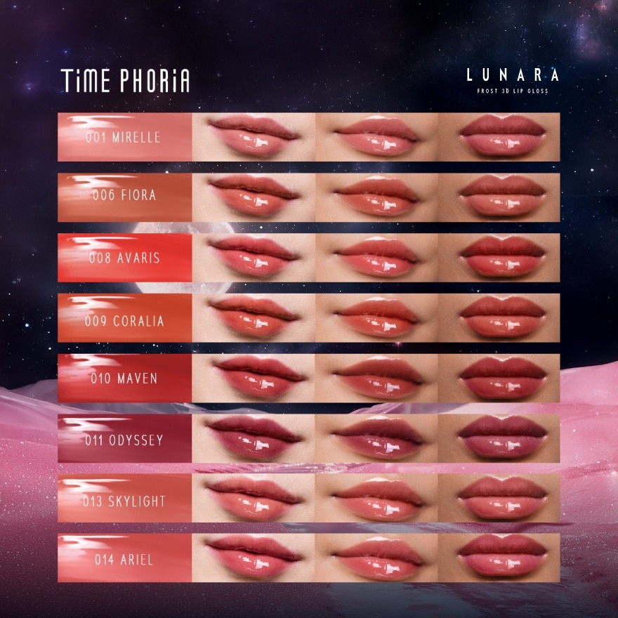 Lunara Frost 3d Lip Gloss 009 Coralia
