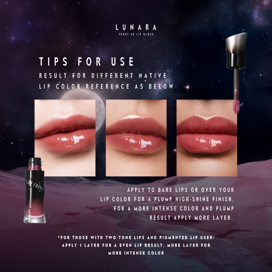 Lunara Frost 3d Lip Gloss 009 Coralia