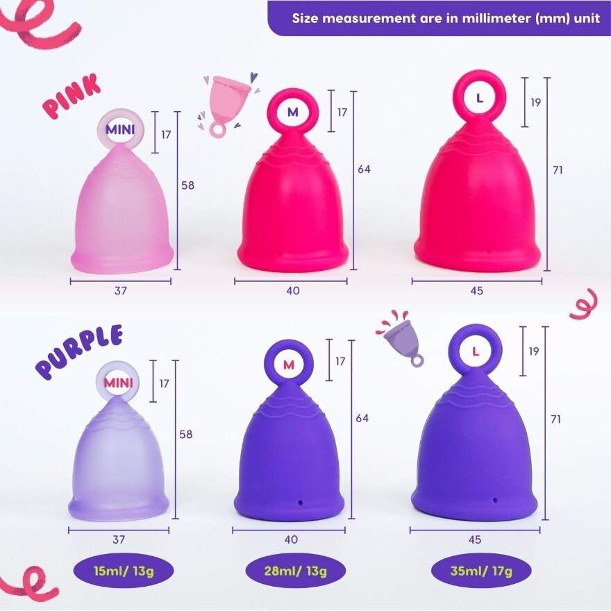 Pink Menstrual Cup Size L