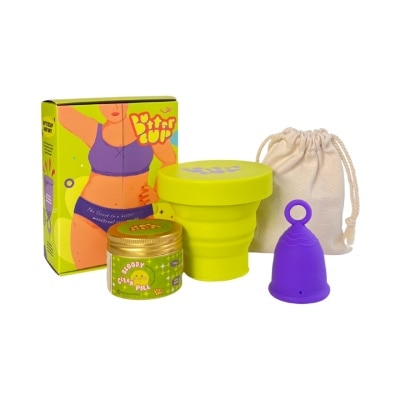 BUTTERCUP CLUB Purple Menstrual Cup Set Size M