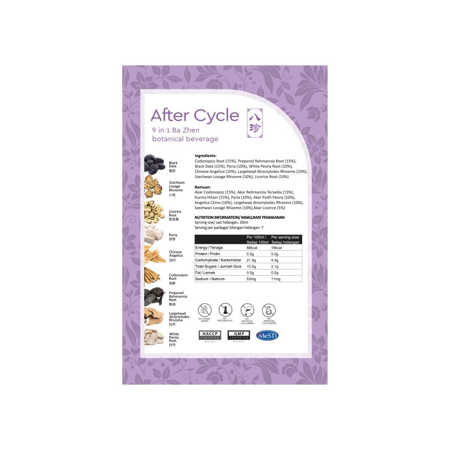 After Cycle 9 in 1 Ba Zhen Botanical Beverage