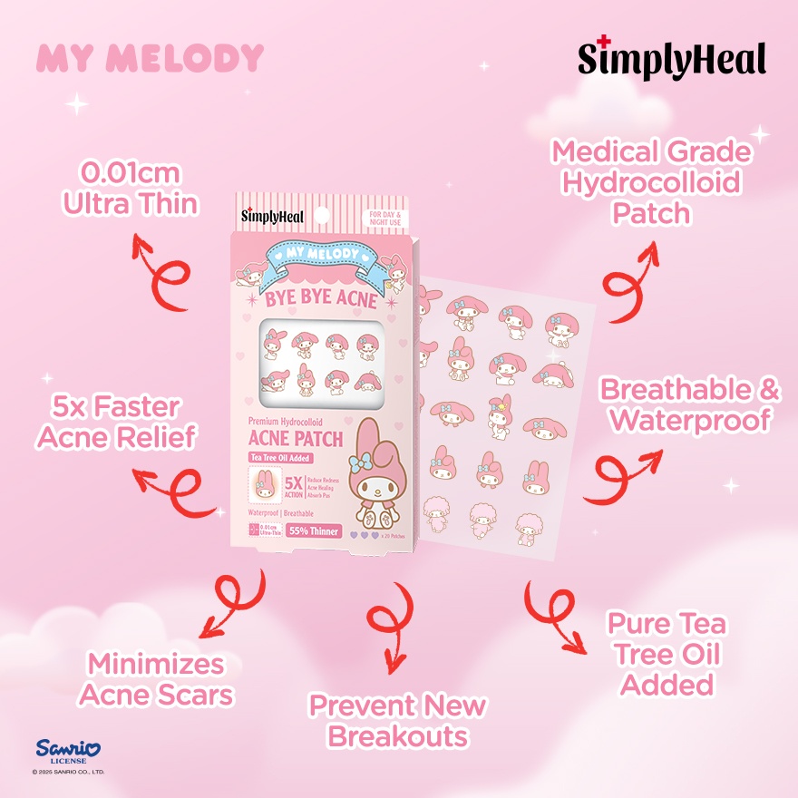 My Melody Day & Night Premium Hydrocolloid Acne Patch 20s image