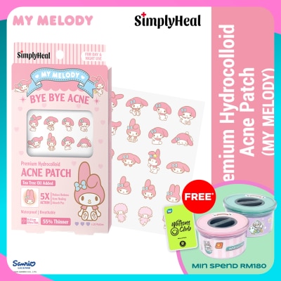SIMPLYHEAL My Melody Day & Night Premium Hydrocolloid Acne Patch 20s