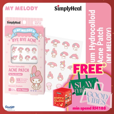 SIMPLYHEAL My Melody Day & Night Premium Hydrocolloid Acne Patch 20s