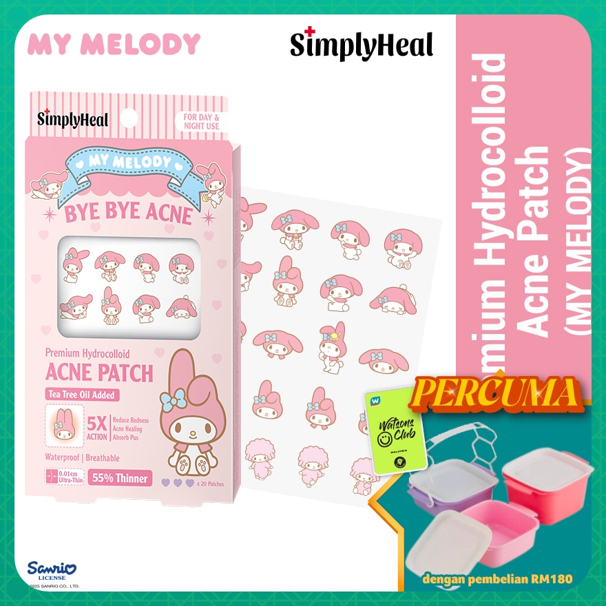 My Melody Day & Night Premium Hydrocolloid Acne Patch 20s