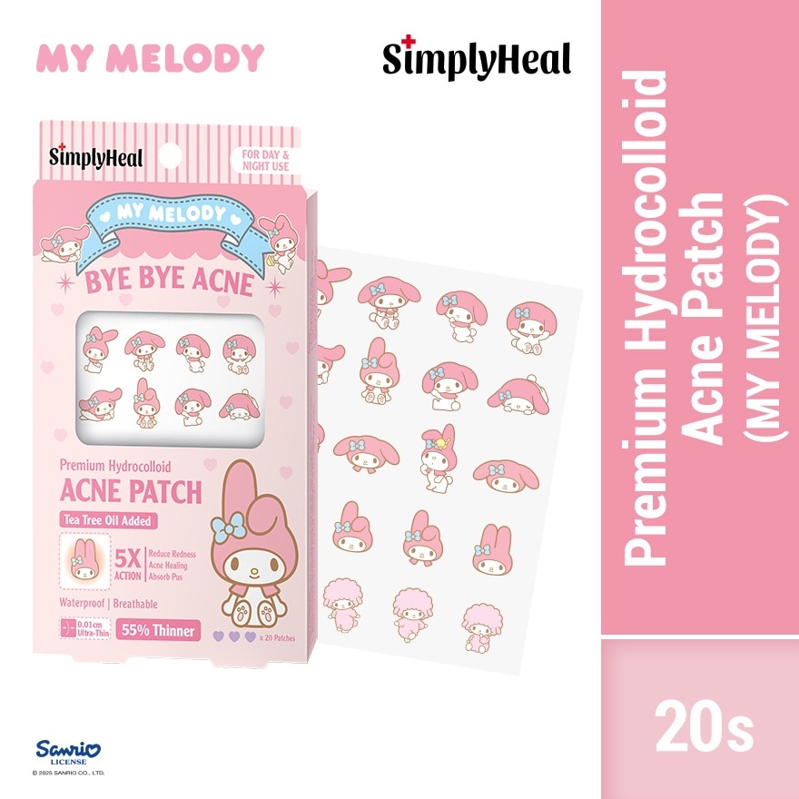 My Melody Day & Night Premium Hydrocolloid Acne Patch 20s