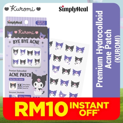SIMPLYHEAL Kuromi Day & Night Premium Hydrocolloid Acne Patch 20s