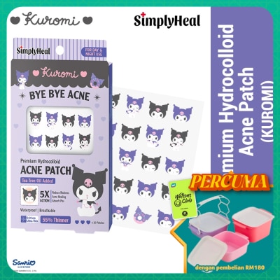 SIMPLYHEAL - Kuromi Day & Night Premium Hydrocolloid Acne Patch 20s