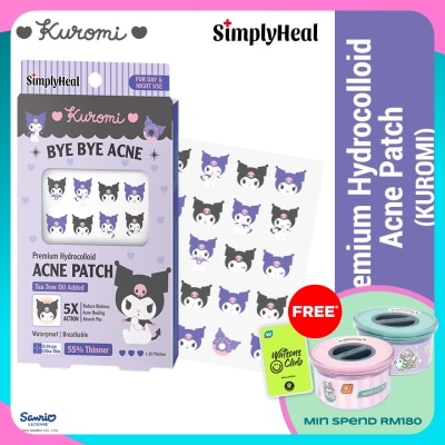 SIMPLYHEAL Kuromi Day & Night Premium Hydrocolloid Acne Patch 20s