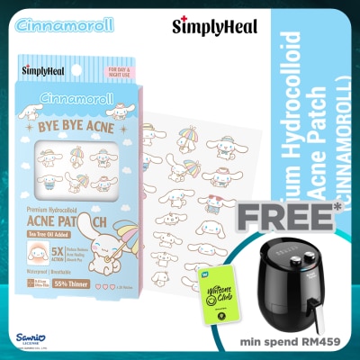 SIMPLYHEAL Cinnamoroll Day & Night Premium Hydrocolloid Acne Patch 20s