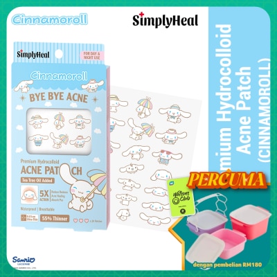 SIMPLYHEAL - Cinnamoroll Day & Night Premium Hydrocolloid Acne Patch 20s
