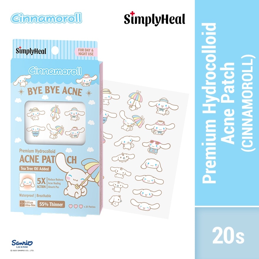 Cinnamoroll Day & Night Premium Hydrocolloid Acne Patch 20s