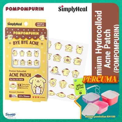 SIMPLYHEAL - Pompompurin Day & Night Premium Hydrocolloid Acne Patch 20s