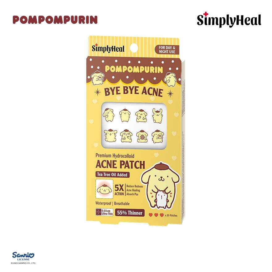 Pompompurin Day & Night Premium Hydrocolloid Acne Patch 20s