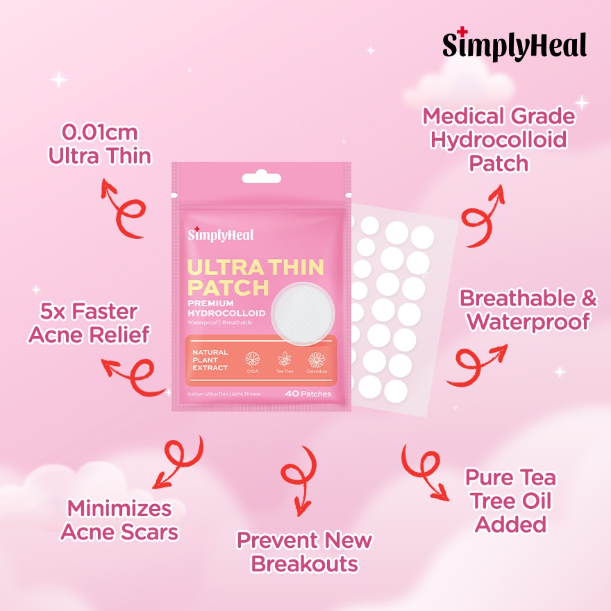 Ultra Thin Day & Night Premium Hydrocolloid Acne Patch 40s image