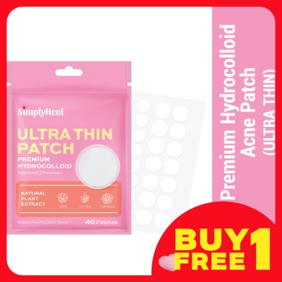 SIMPLYHEAL Ultra Thin Day & Night Premium Hydrocolloid Acne Patch 40s