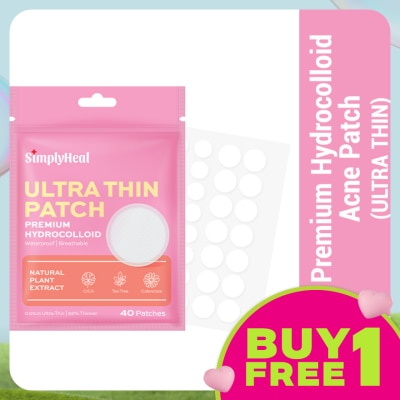SIMPLYHEAL Ultra Thin Day & Night Premium Hydrocolloid Acne Patch 40s