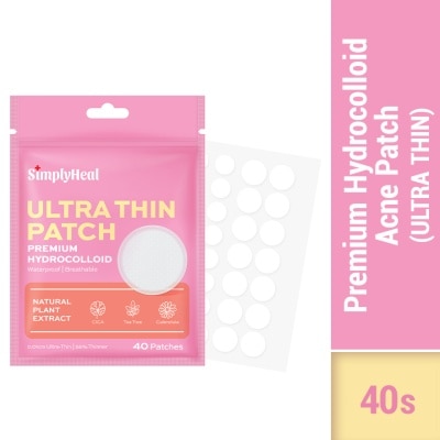SIMPLYHEAL Ultra Thin Day & Night Premium Hydrocolloid Acne Patch 40s