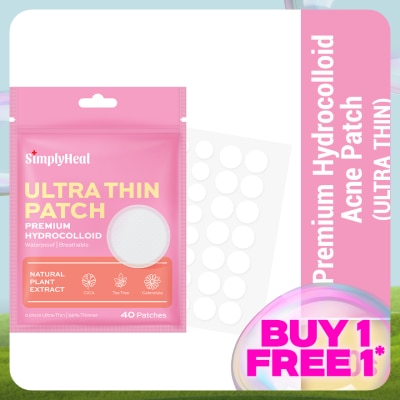 SIMPLYHEAL Ultra Thin Day & Night Premium Hydrocolloid Acne Patch 40s