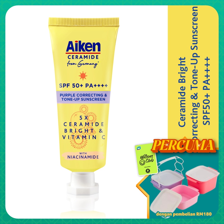 Ceramide Bright Purple Correcting & Toner-up Sunscreen 25g