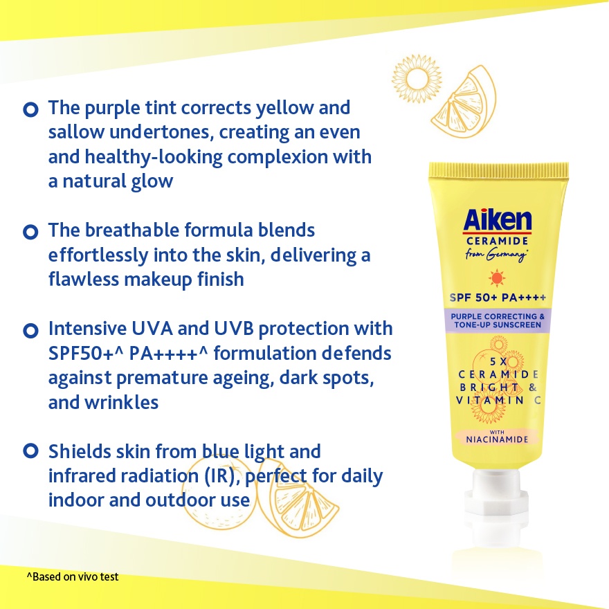 Ceramide Bright Purple Correcting   Tone-up Sunscreen 25g