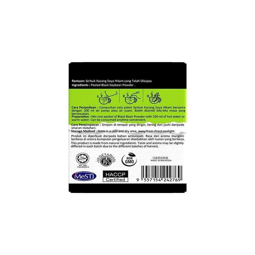 Black Bean Powder, Serbuk Kacang Soya Hitam