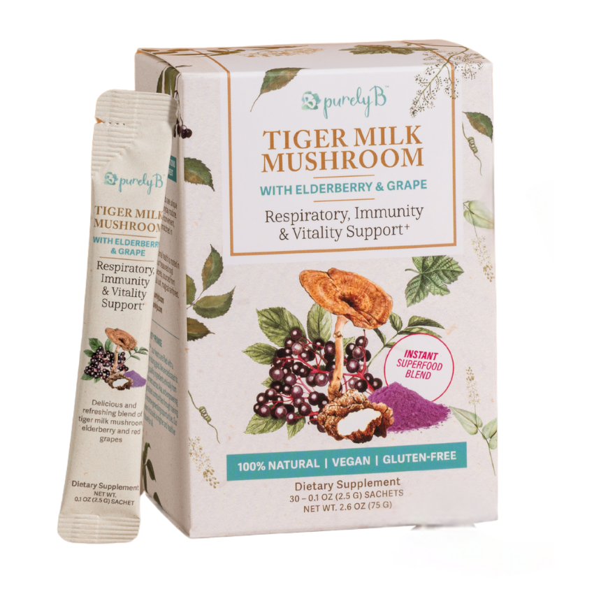 Tiger Milk Mushroom with Elderberry & Grape 30s