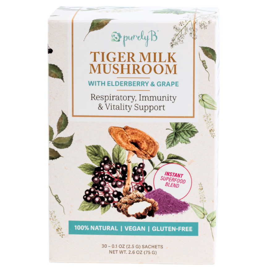Tiger Milk Mushroom with Elderberry & Grape 30s