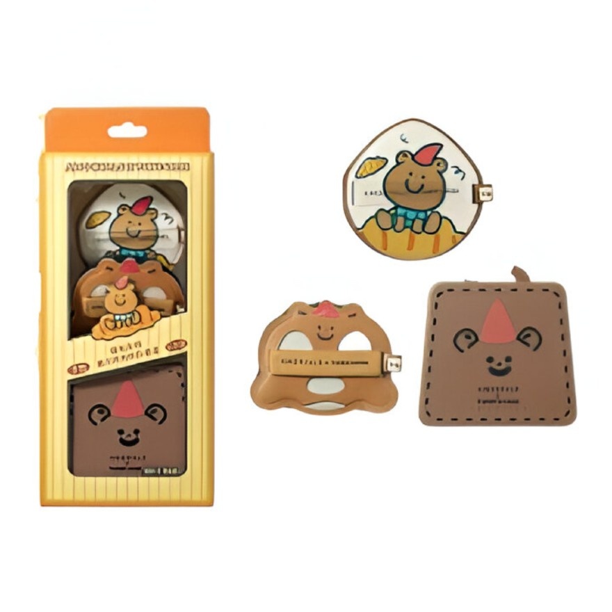 Dark Choco Bear Puff Set