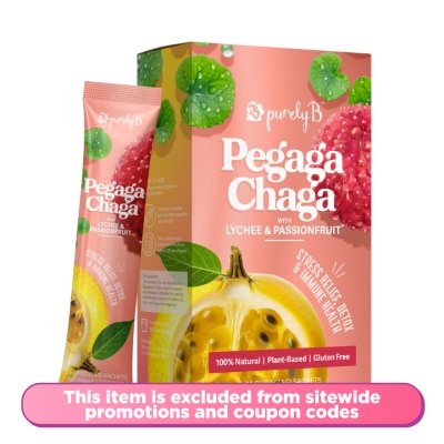 PURELY B - Pegaga Chaga with Lychee & Passionfruit 14s
