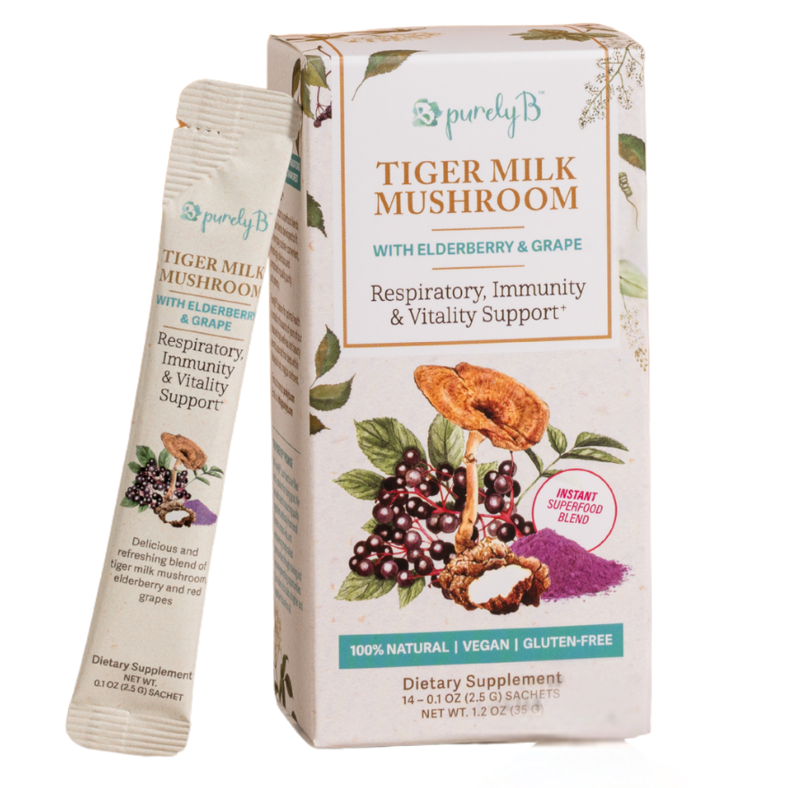 Tiger Milk Mushroom with Elderberry & Grape 14s
