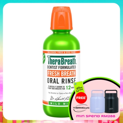 THERABREATH - Dentist Formulated Fresh Breath Oral Rinse Mild Mint (Alcohol-Free) 473ml