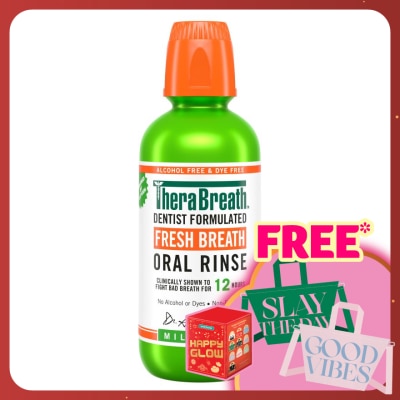 THERABREATH Dentist Formulated Fresh Breath Oral Rinse Mild Mint (Alcohol-Free) 473ml