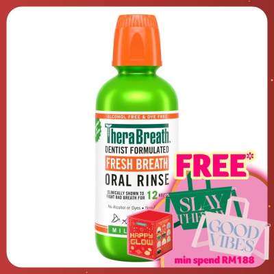 THERABREATH Dentist Formulated Fresh Breath Oral Rinse Mild Mint (Alcohol-Free) 473ml