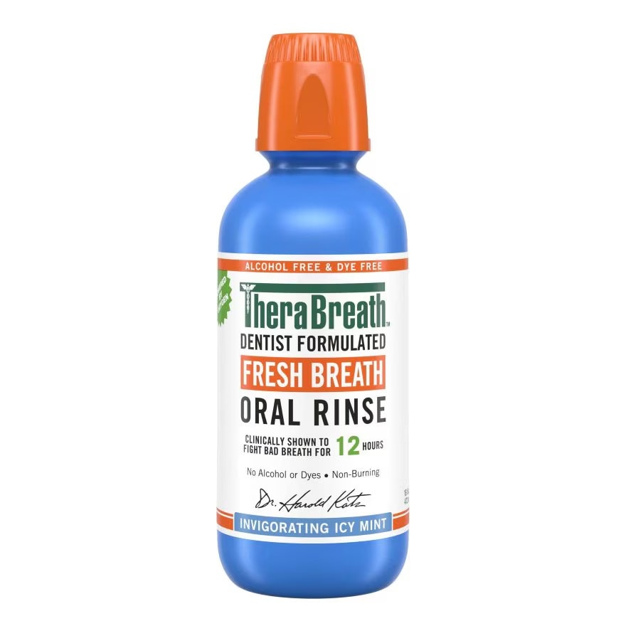 Dentist Formulated Fresh Breath Oral Rinse Invigorating Icy Mint (Alcohol-Free) 473ml