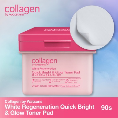 COLLAGEN BY WATSONS - White Regeneration Quick Bright & Glow Toner Pads 90s