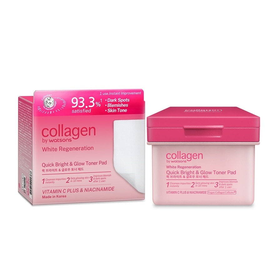 White Regeneration Quick Bright & Glow Toner Pads 90s