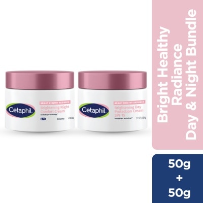 CETAPHIL - Bright Healthy Radiance Day Protection Cream 50g + Bright Healthy Radiance Night Comfort Cream 50g