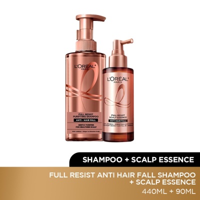 L'OREAL HAIR EXPERT - Full Resist Anti Hair Fall Shampoo 440ml & Scalp Essence Set