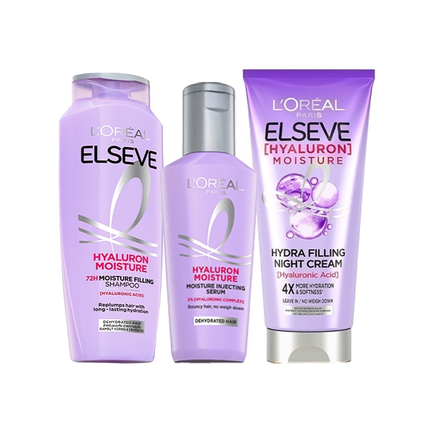 Hyaluron Shampoo 280ml & Serum & Night Cream Set