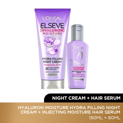 L'OREAL PARIS ELSEVE - Hyaluron Night Cream & Serum Set
