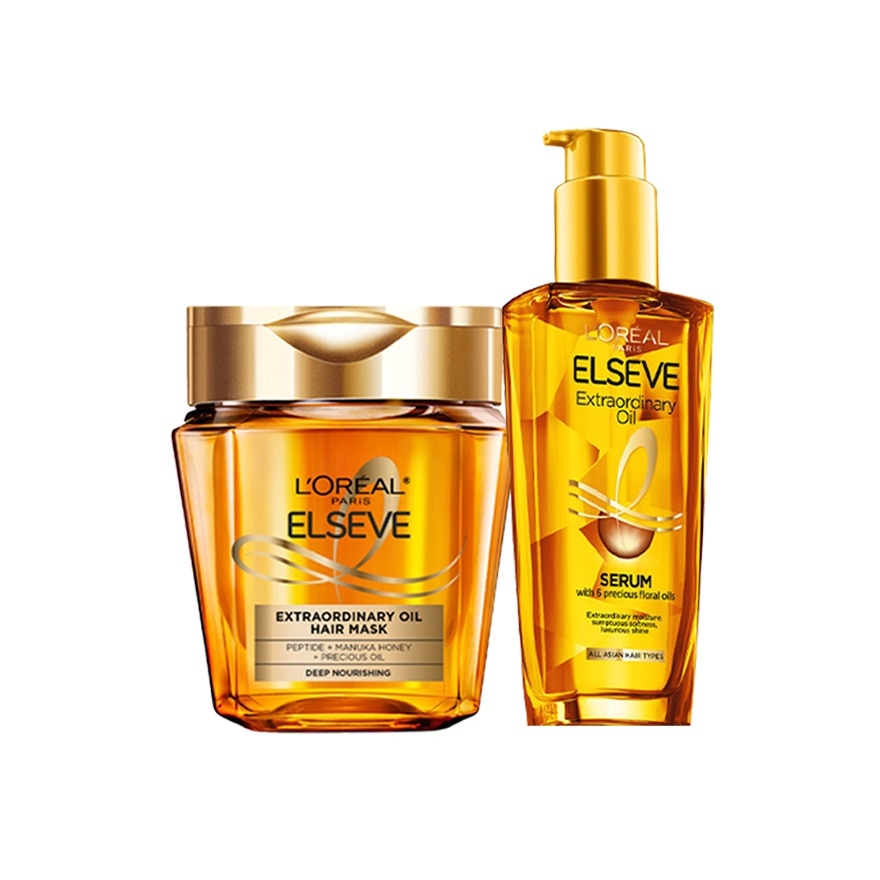 Extraordinary Tub Mask & Hair Oil Gold 100ml Set
