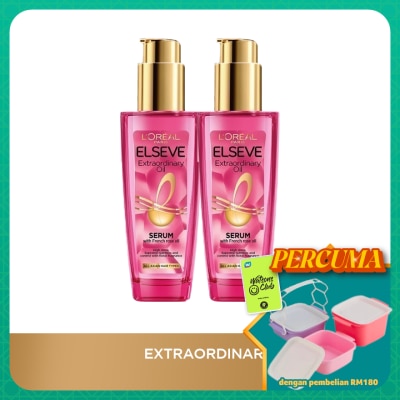 L'OREAL PARIS ELSEVE - Extraordinary Oil Pink 100ml Twinpack