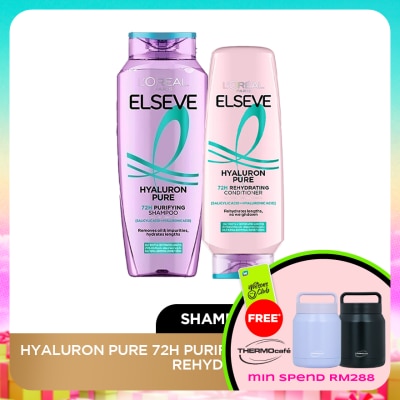 L'OREAL PARIS ELSEVE - Hyaluron Pure Shampoo 280ml & Conditioner 265ml Set