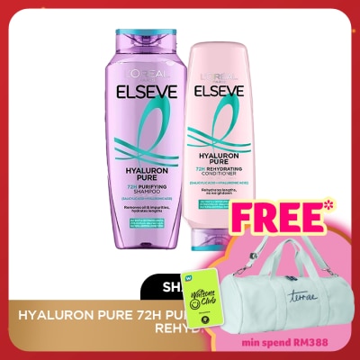 L'OREAL PARIS ELSEVE Hyaluron Pure Shampoo 280ml & Conditioner 265ml Set