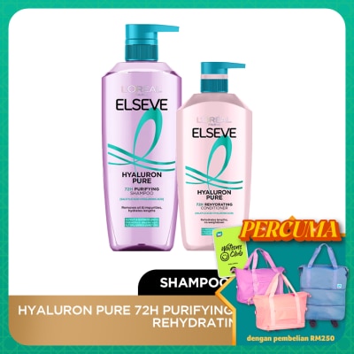 L'OREAL PARIS ELSEVE Hyaluron Pure Shampoo 620ml & Conditioner 375ml Set
